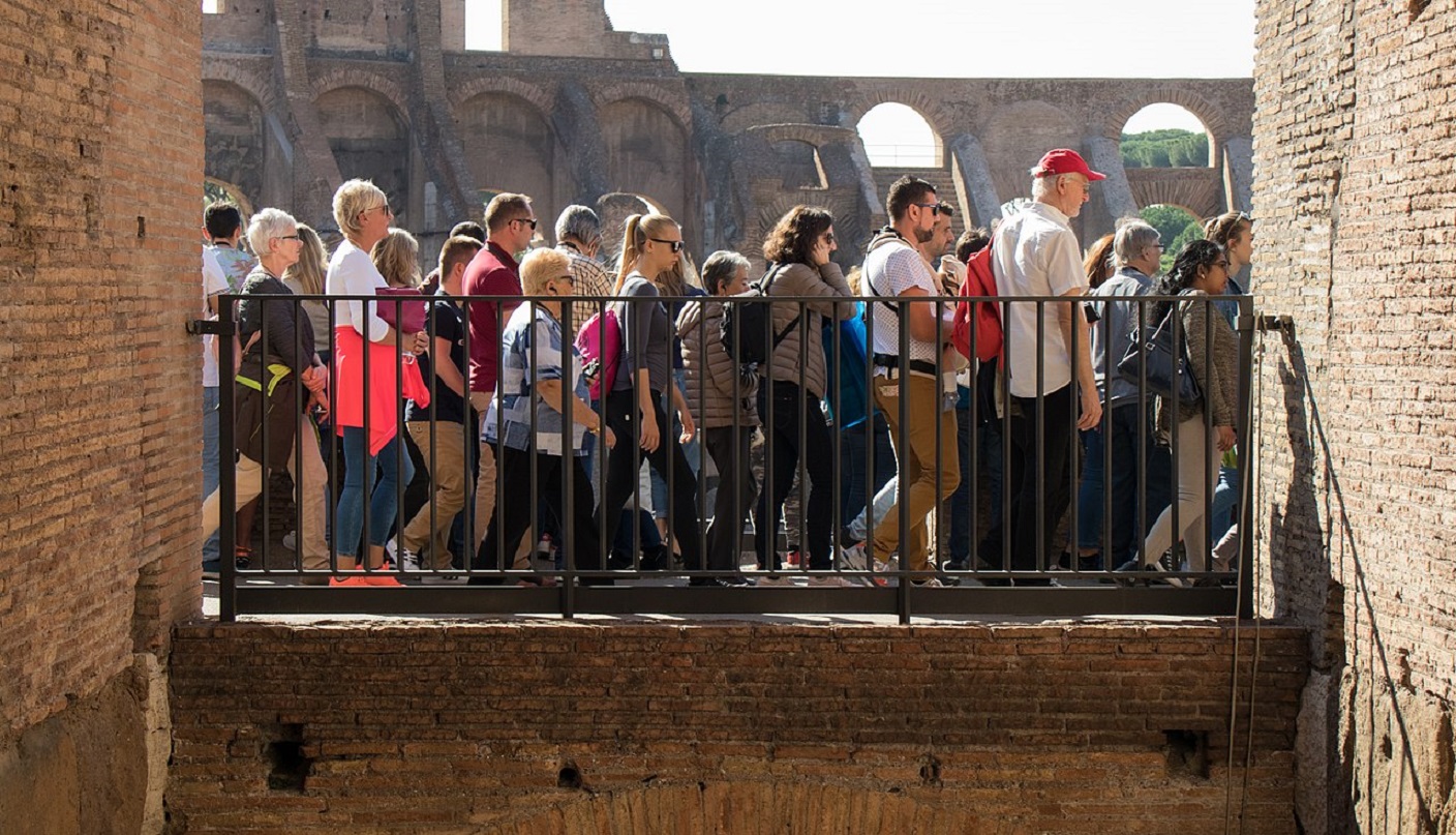Tourists In Colosseum Rome - 2017