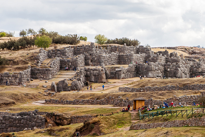 Inca ruins at Saksaywaman near Cusco in Peru