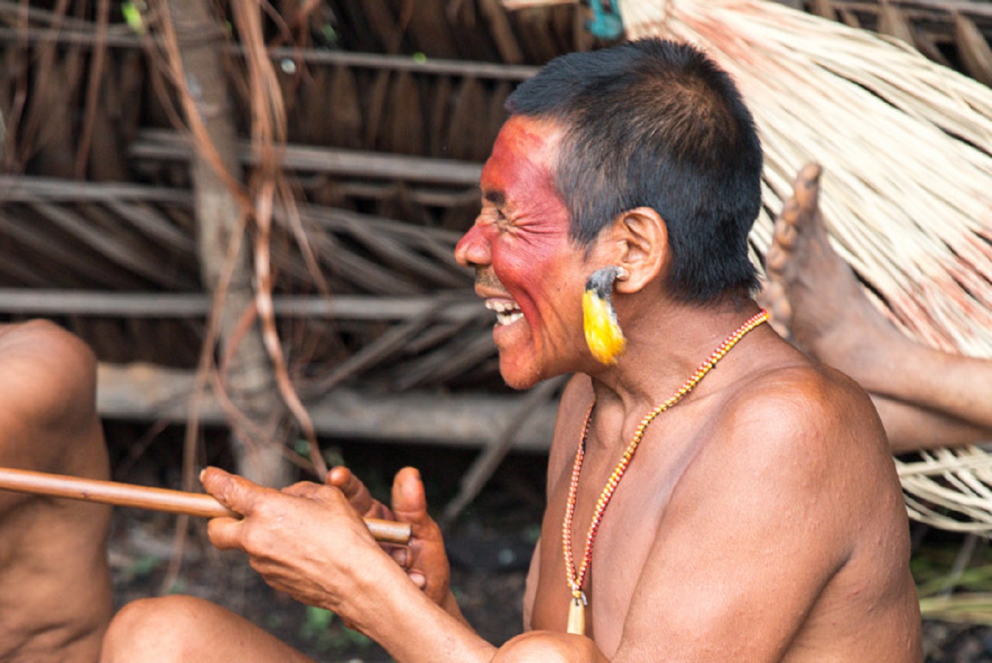 Among the Yanomami - a shaman laughs - 2022