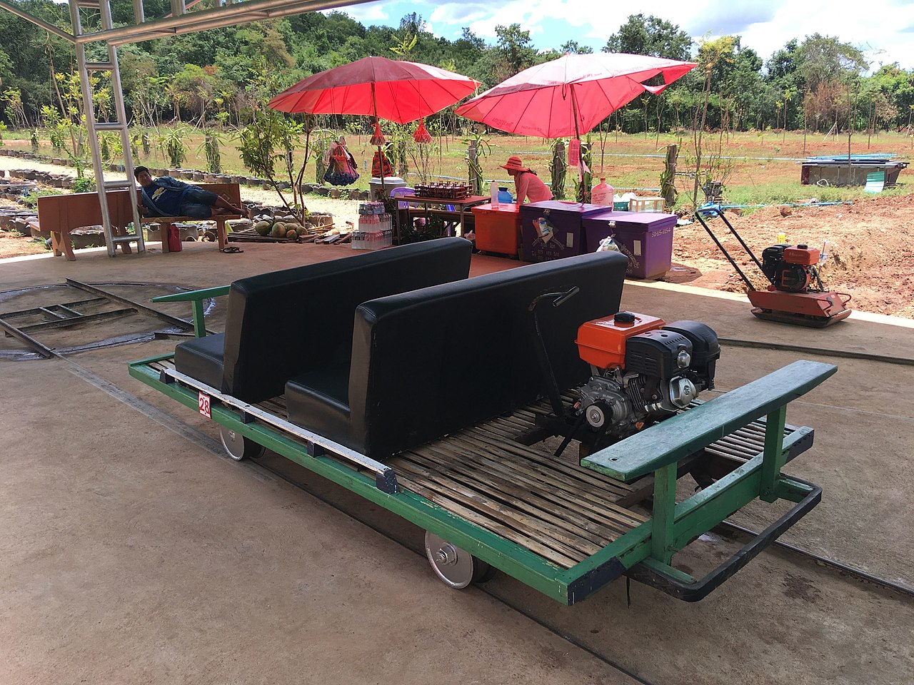 The bamboo train in Banan, Battambang Province - 2018