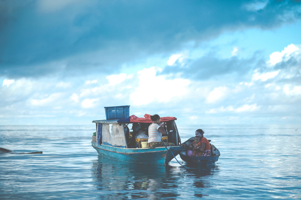 Sama-Bajau people in boats