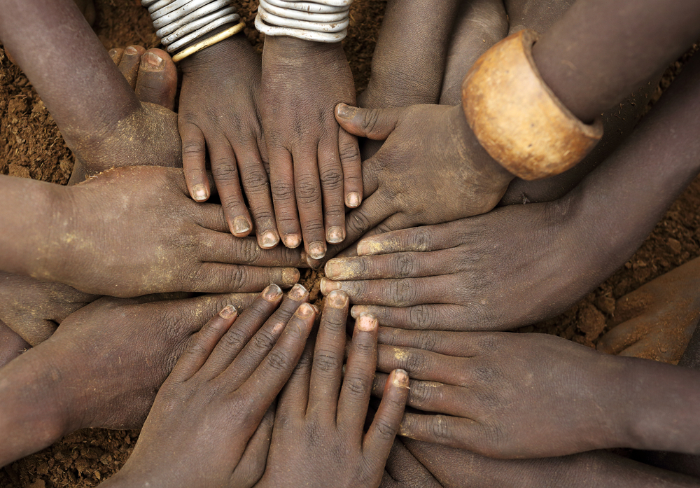 African ceremony of the Mursi tribe
