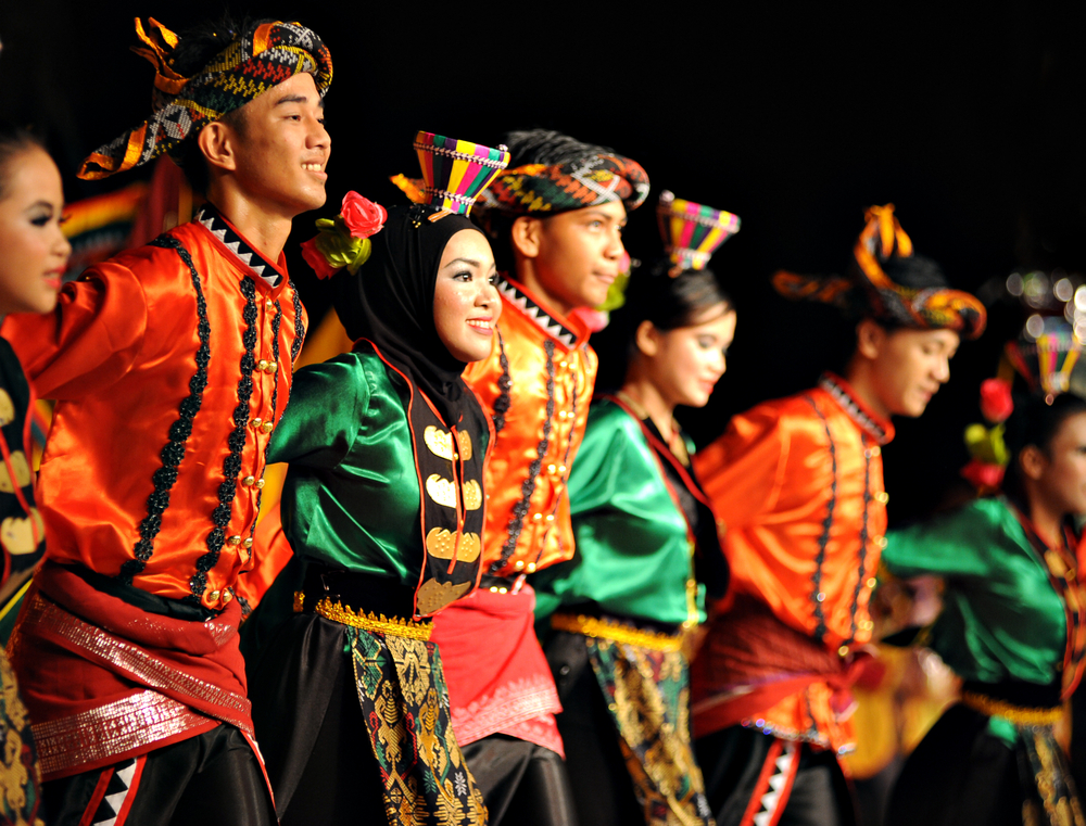 Bajau ethnicity people dancing