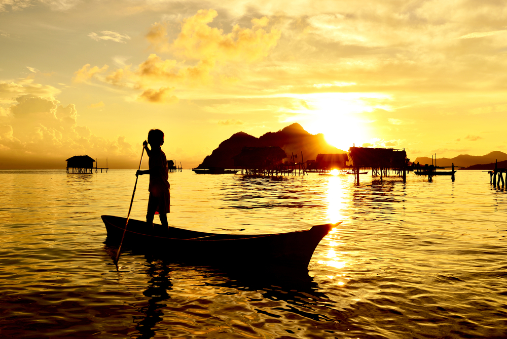 Bajau child on a boat