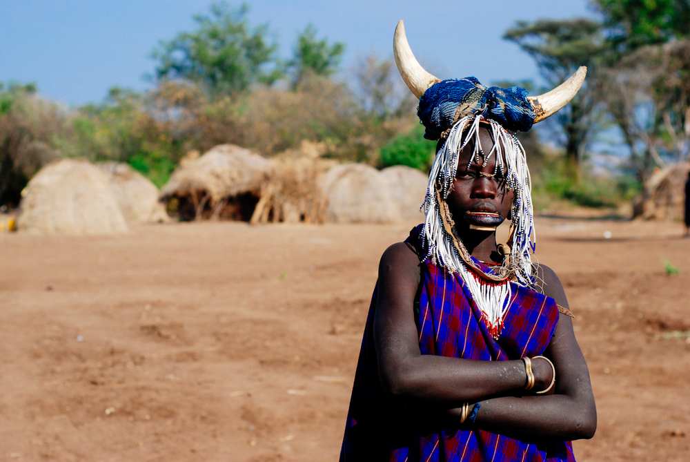 ethiopian mursi woman