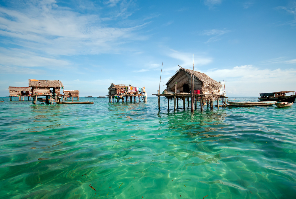 Bajau laut floating village