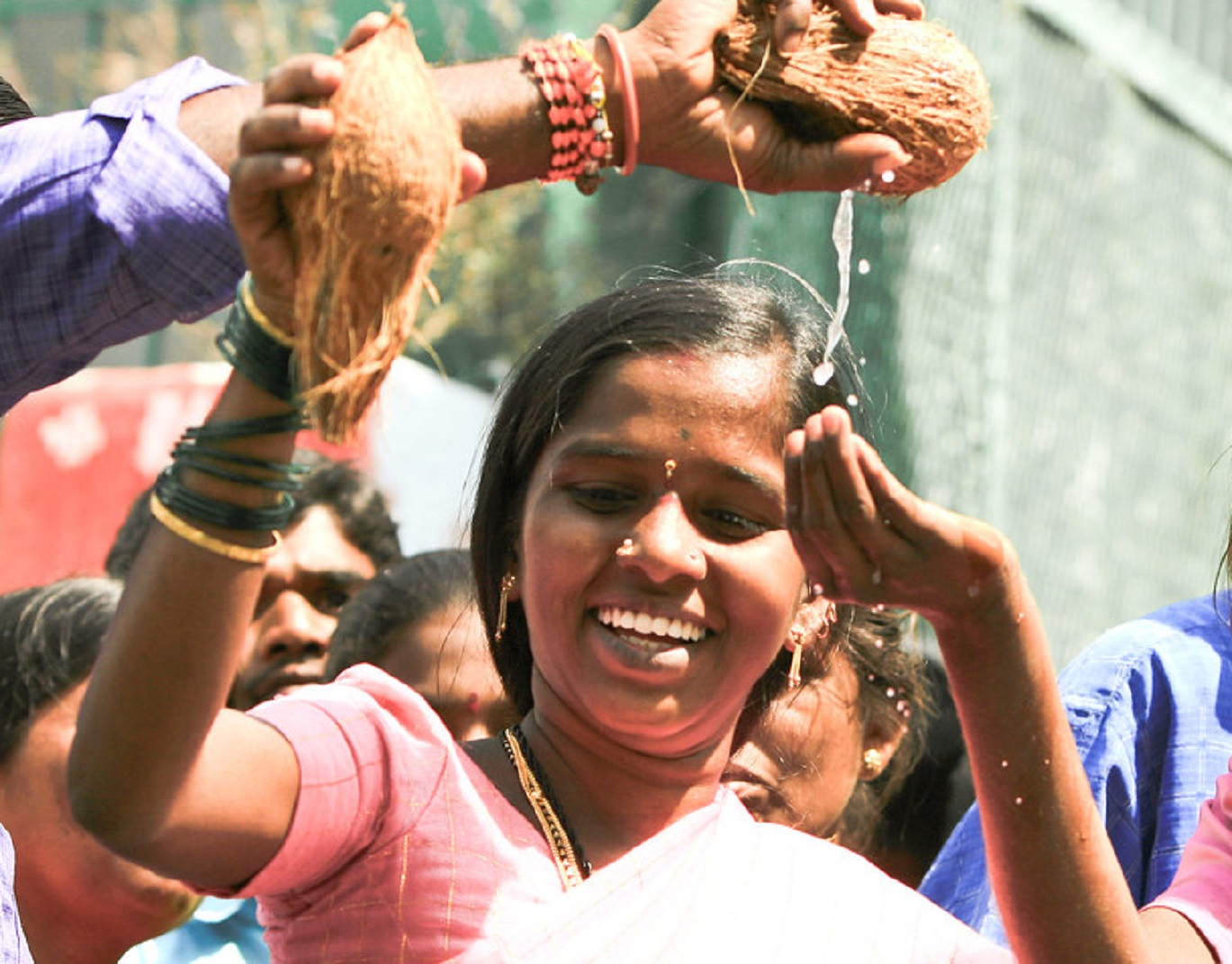 Breaking a Coconut is a ritual of offerings to the God - 2009