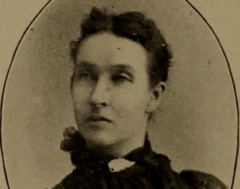 Grayscale Photo of Leonora E. Piper wearing black outfit