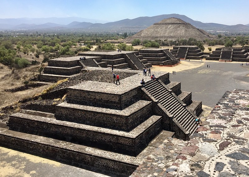View from Pyramid of the Moon, Tenochtitlan