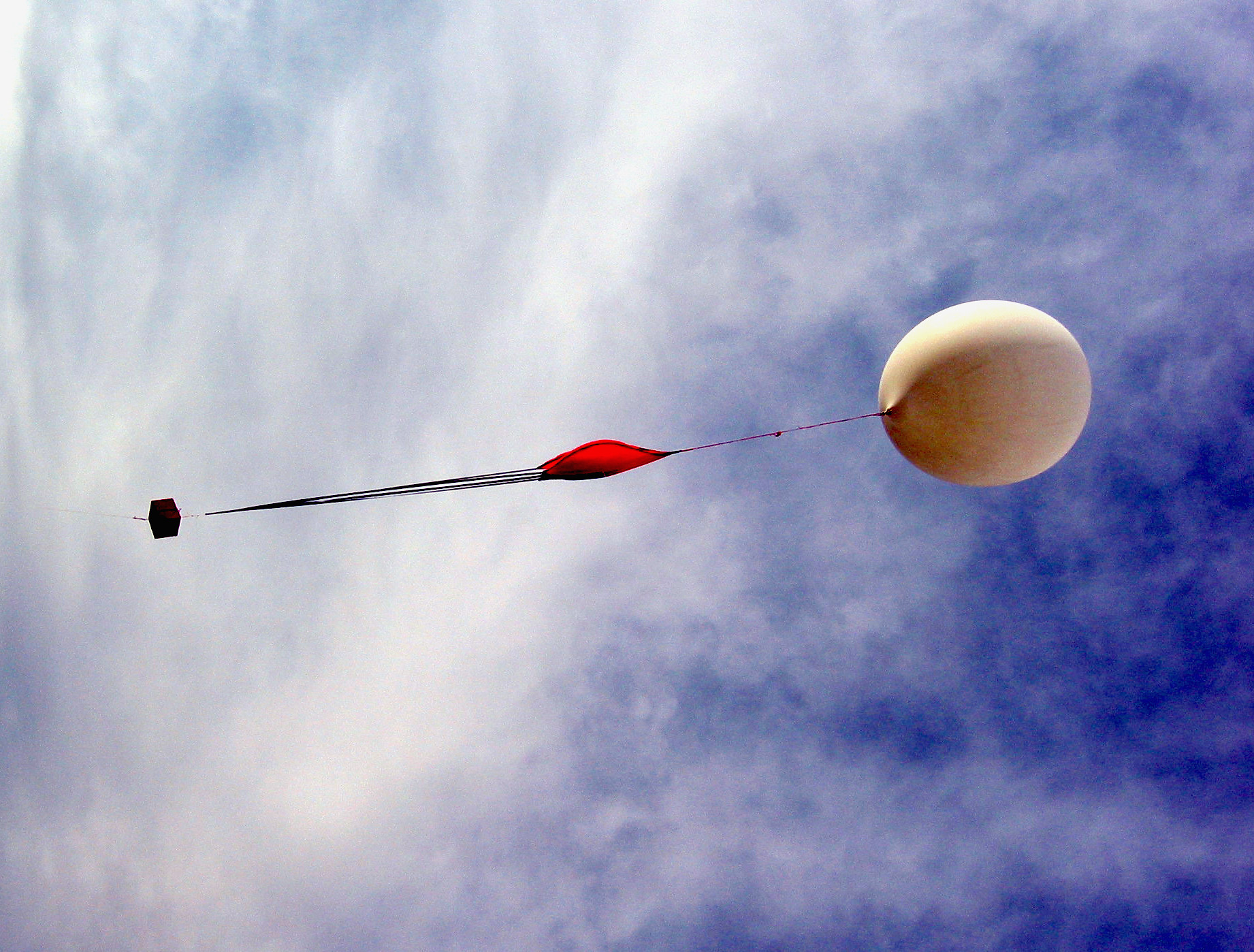 The balloon-satellite in the sky.