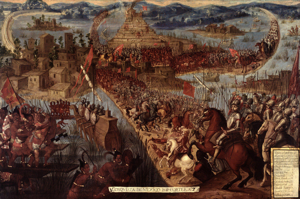 Fall of Tenochtitlan by Spanish Conquistador Hernán Cortés