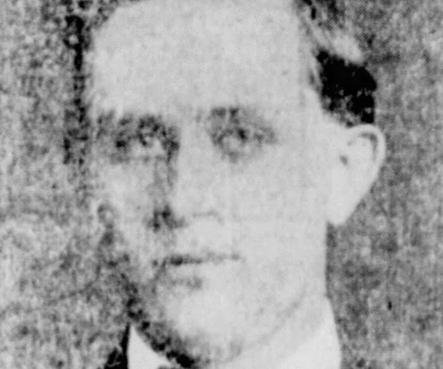 Grayscale Portrait Photo of Roy Elonzo Davis (1890-1966)