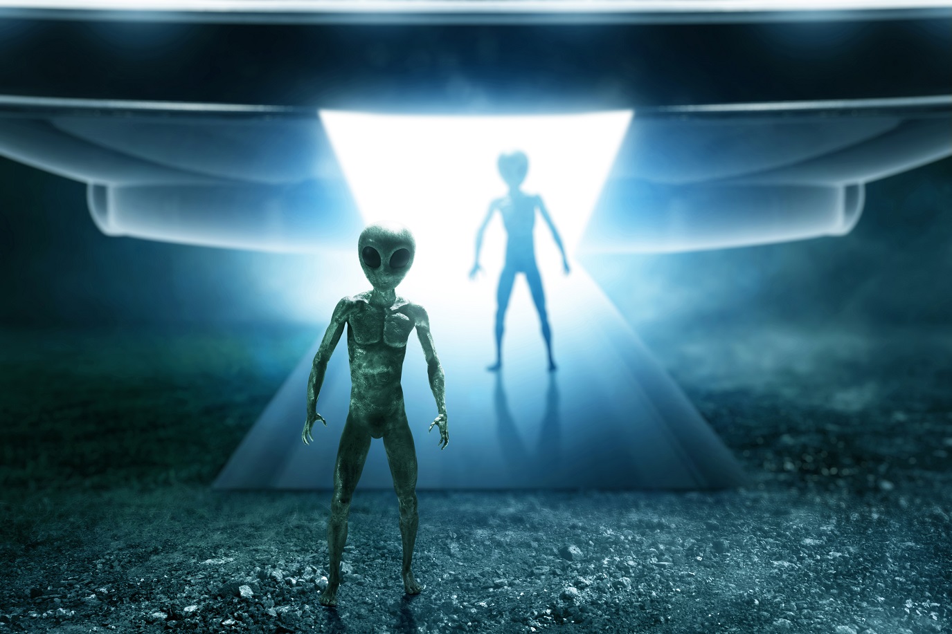 Aliens creature landing on earth