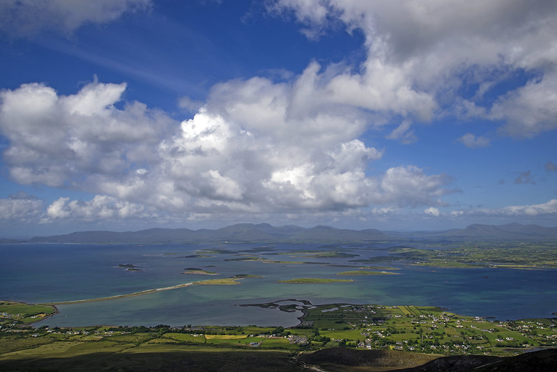 View of Clew Bay from Croagh Patrick County Mayo Ireland
