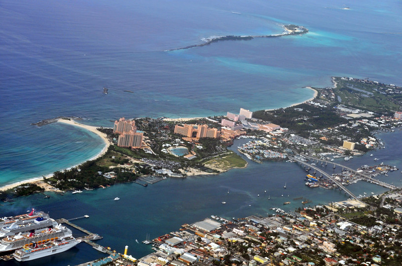 Aerial Photo of New Providence Island & Paradise Island & Salt Cay