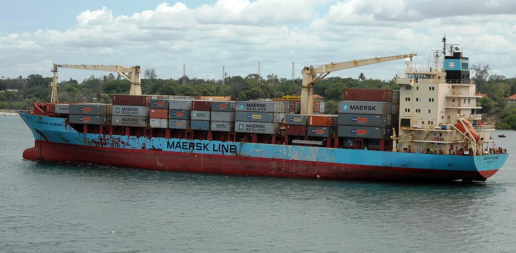 Container ship MV Maersk Alabama leaves Mombasa, Kenya