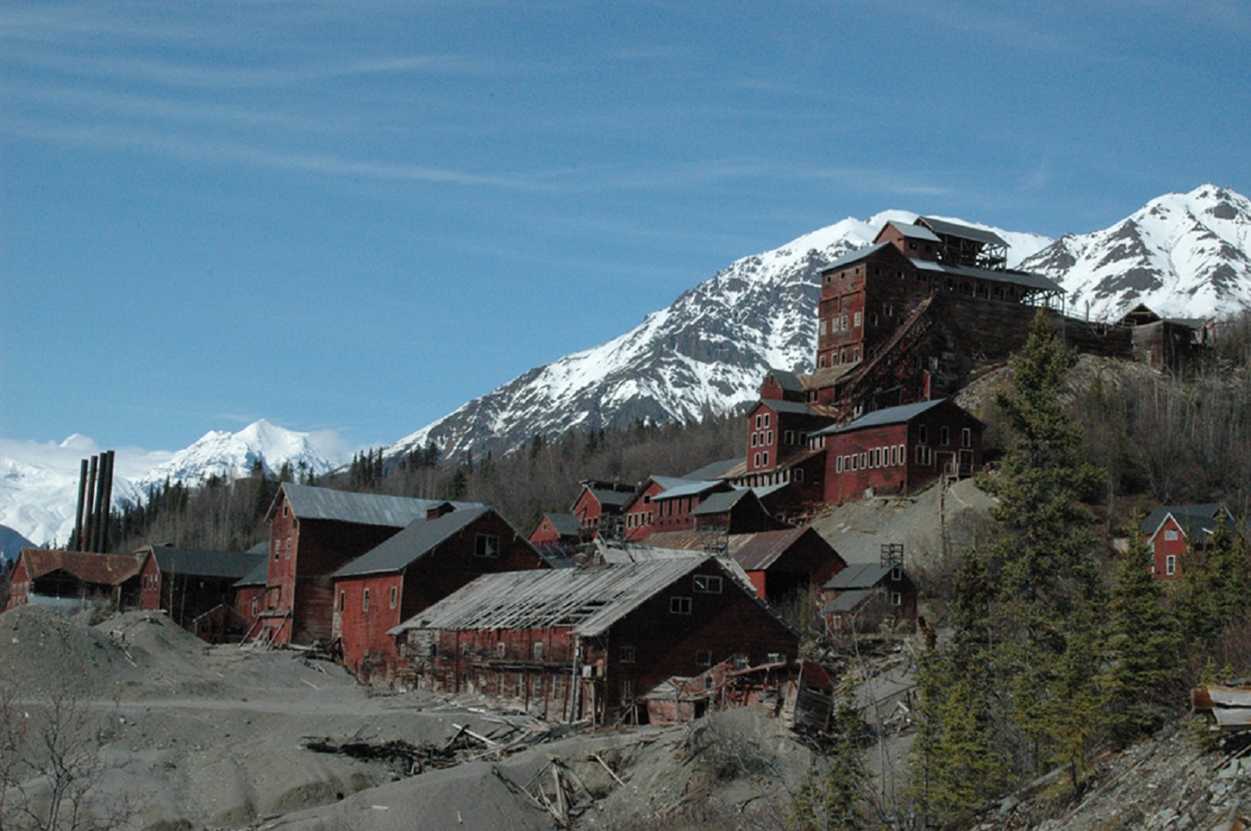 Kennecott, Alaska copper mine complex.