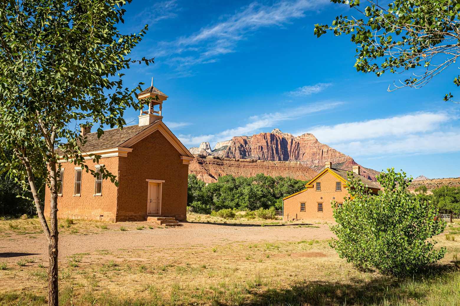 Abandoned buildings at the Grafton Ghost Town in Utah. - 2020