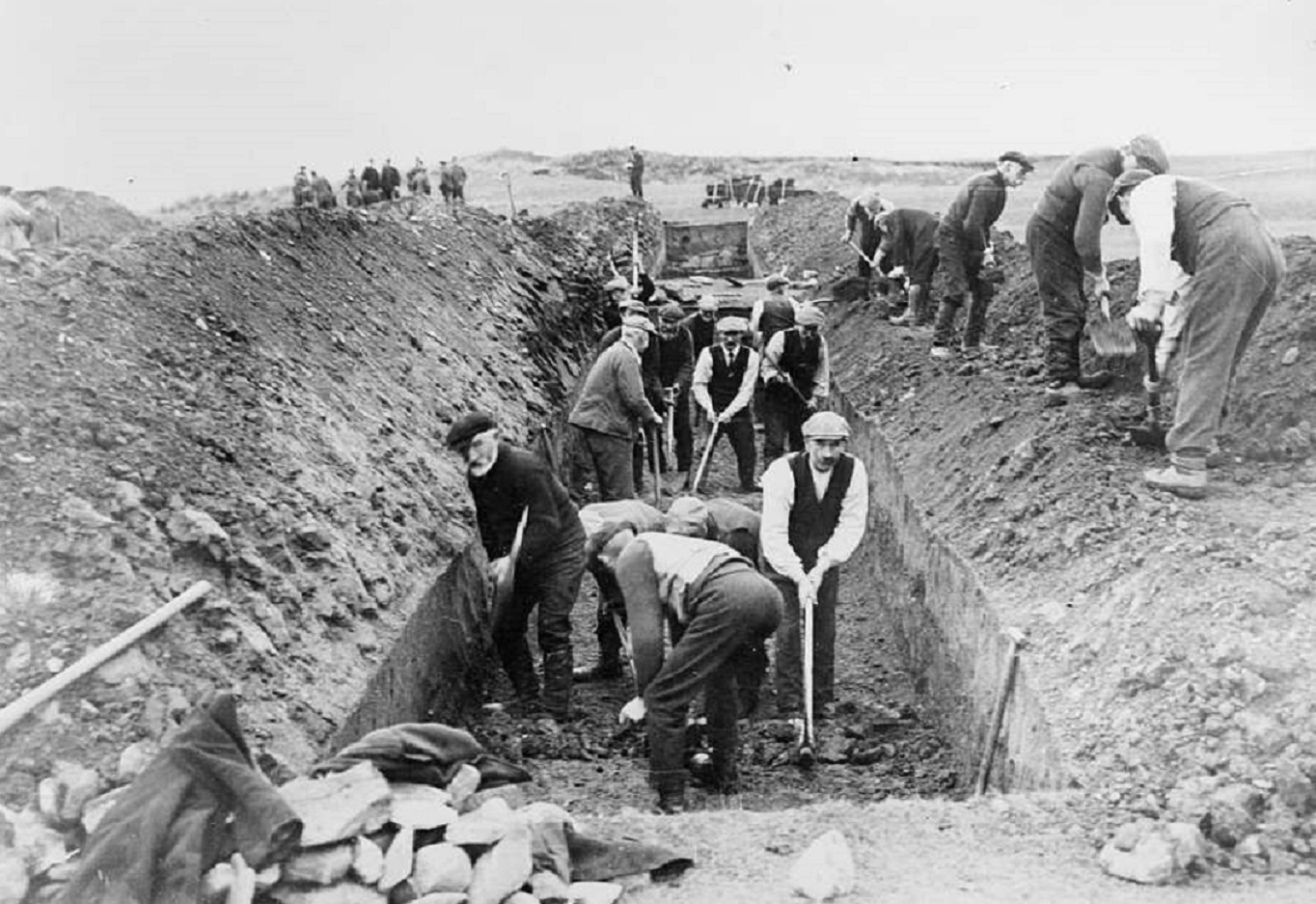The Burial Trenches - 1918