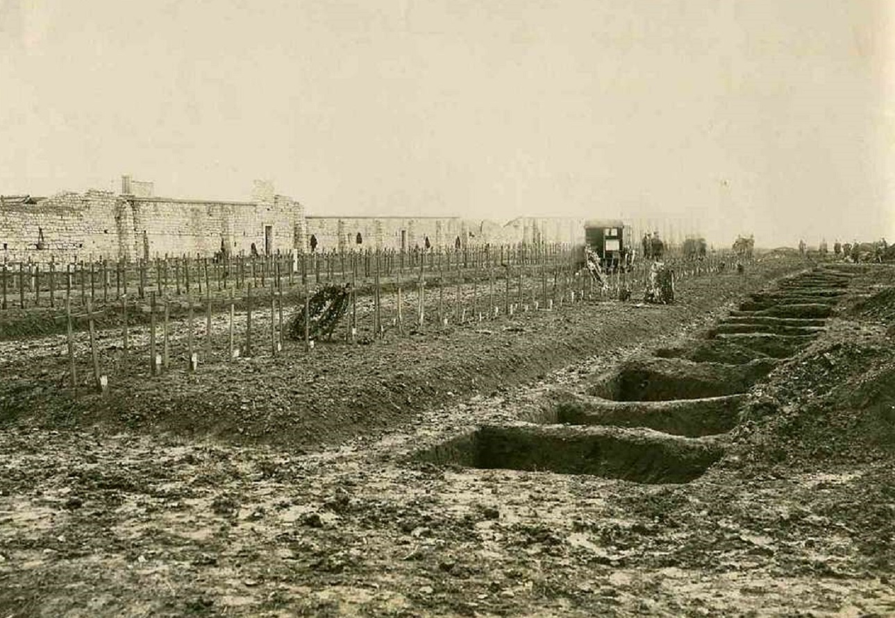 View of an American cemetery on a battlefield - 1918