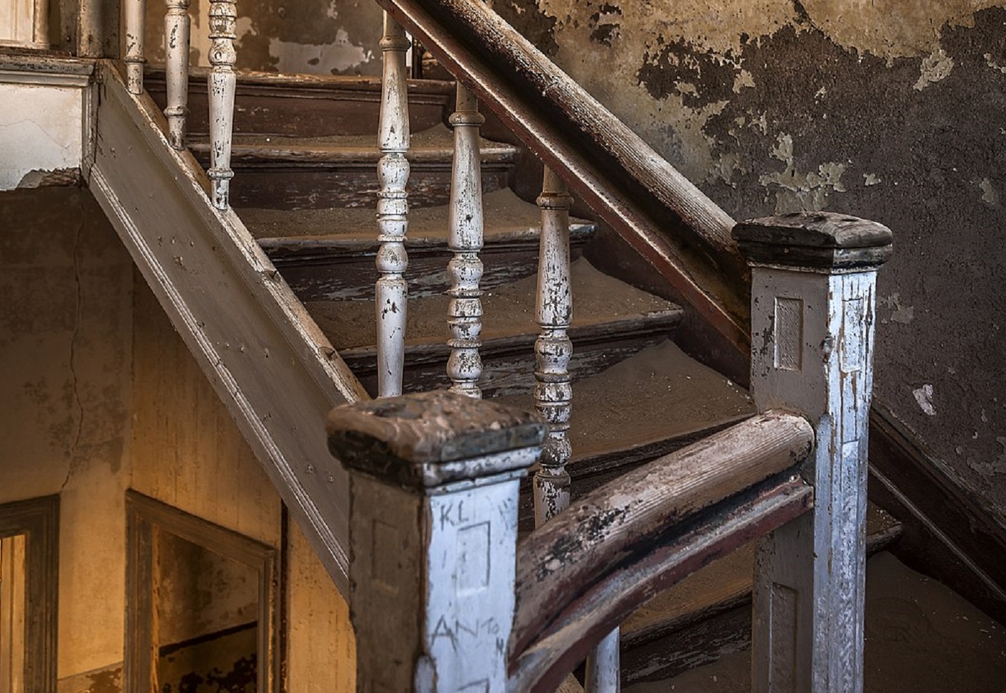 Abandoned Stairway in house in Kolmanskop - 2016