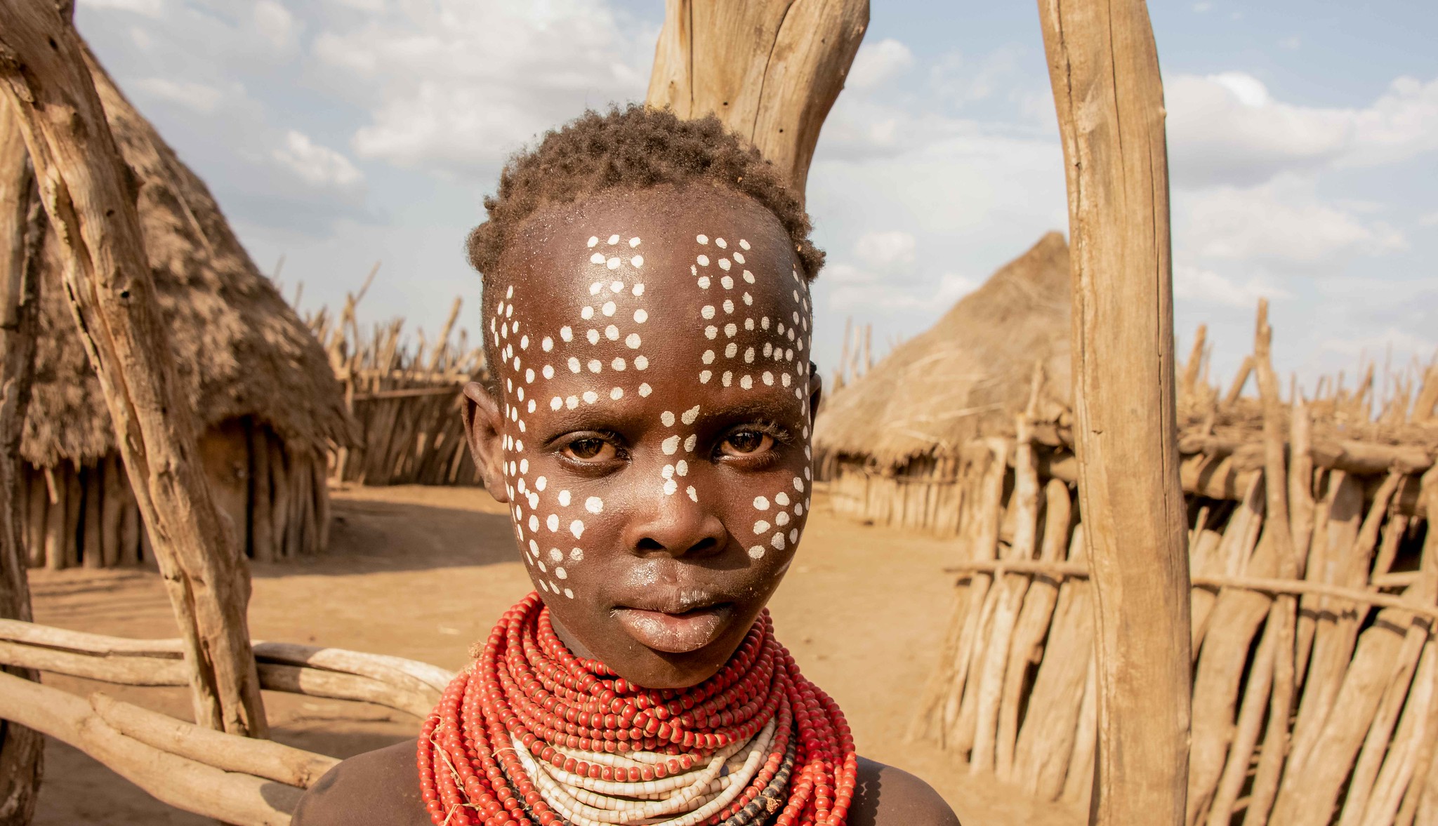 Karo Girl in face paint