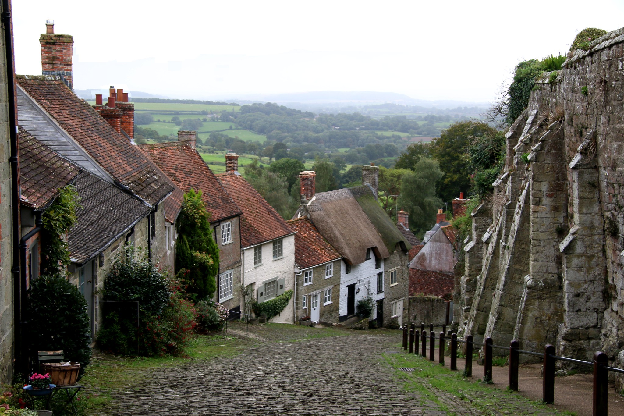 Gold Hill, Shaftesbury, Dorset, UK - 2021