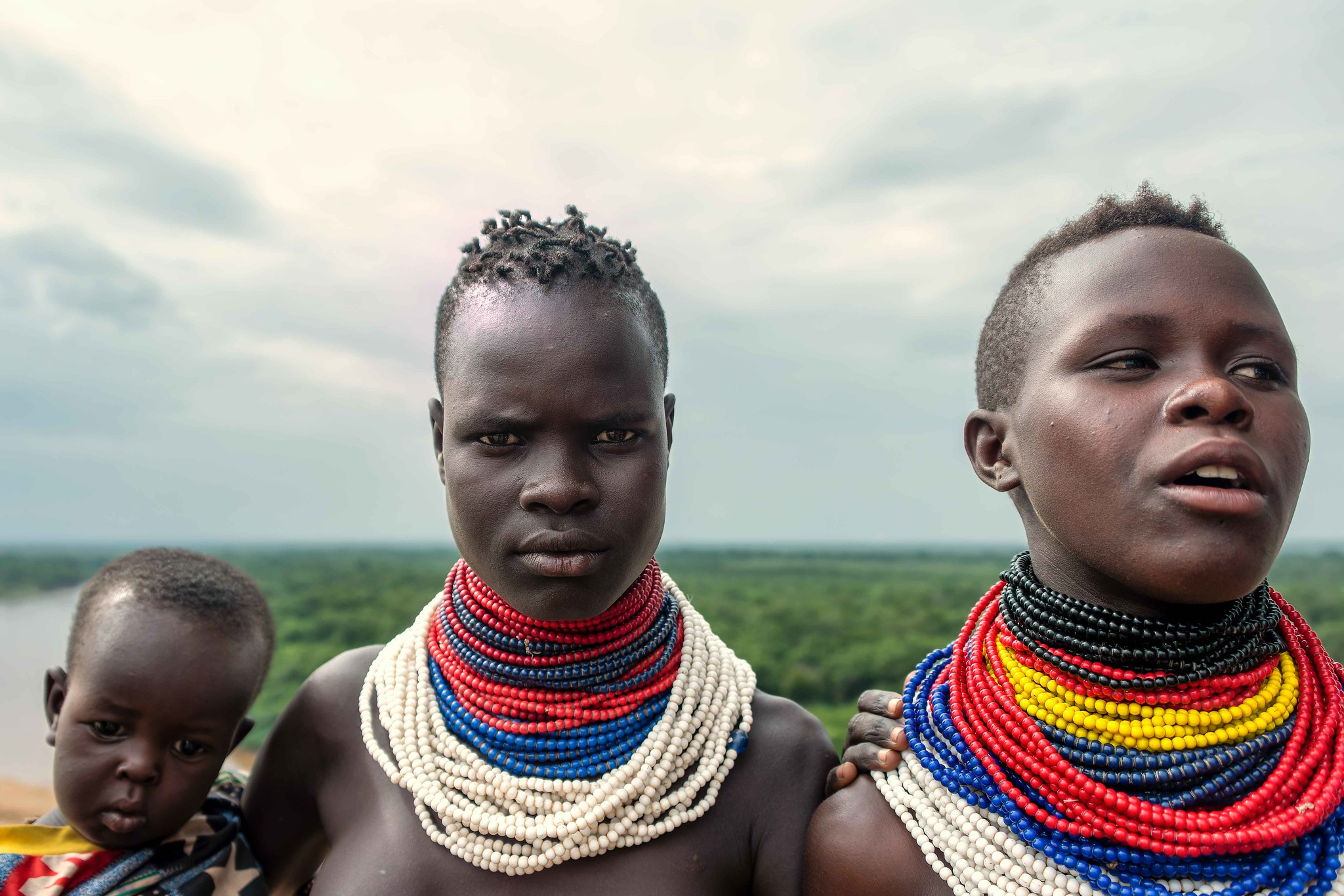 Karo Women wearing beads