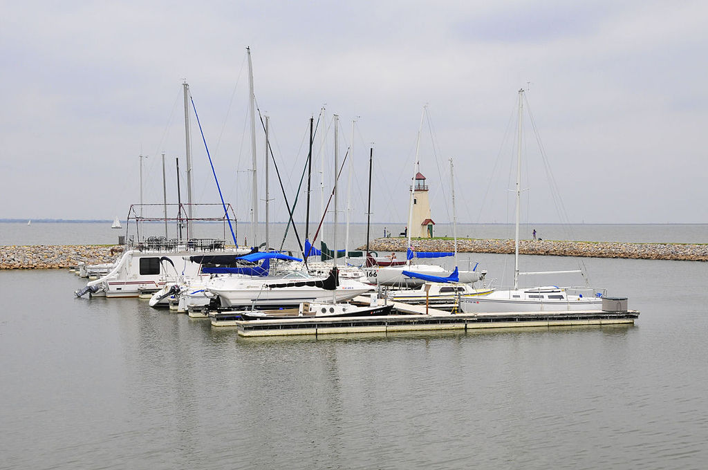 Landscape Photo of the Hefner Lake Marina in Oklahoma