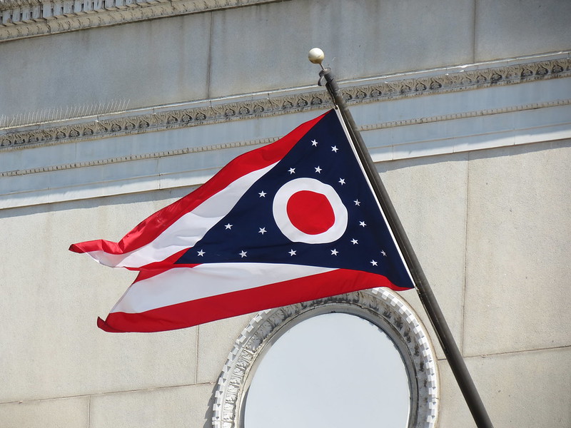 The state of Ohio's swallow-tailed flag, properly known as a burgee