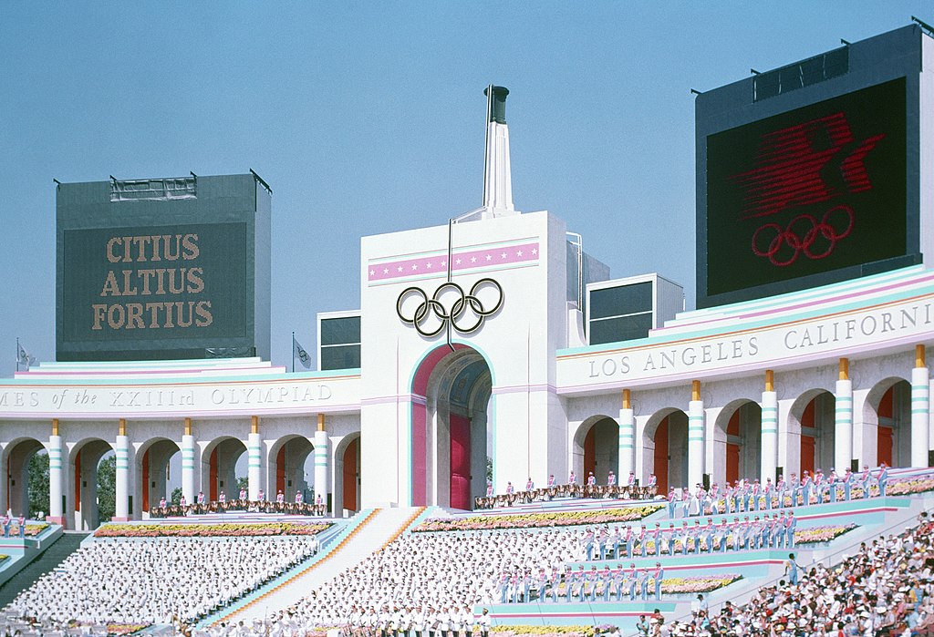 Olympic Torch Tower Of The Los Angeles Coliseum