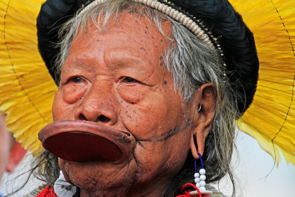 Raoni Metuktire, lip disk