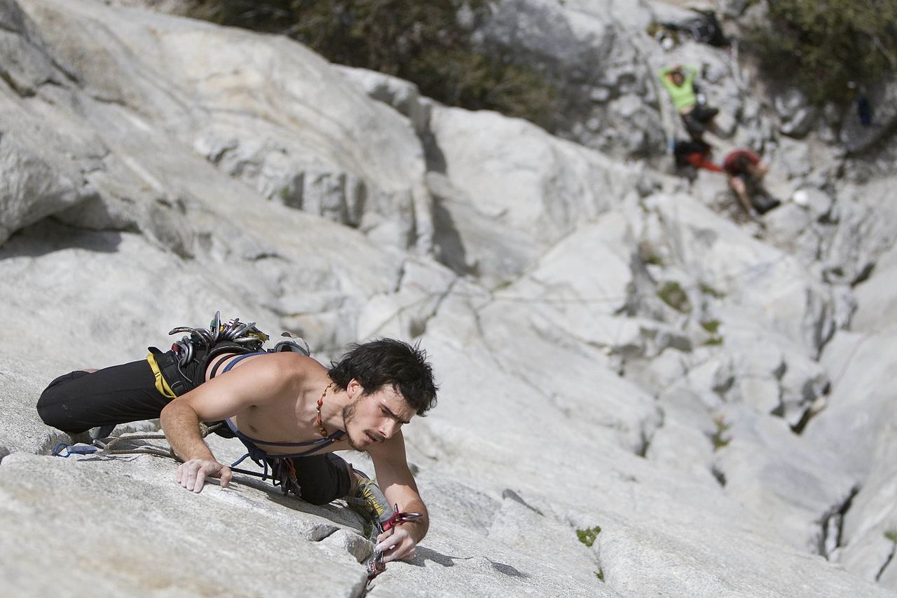 Man doing Free Climbing in Yosemite Valley - 2014