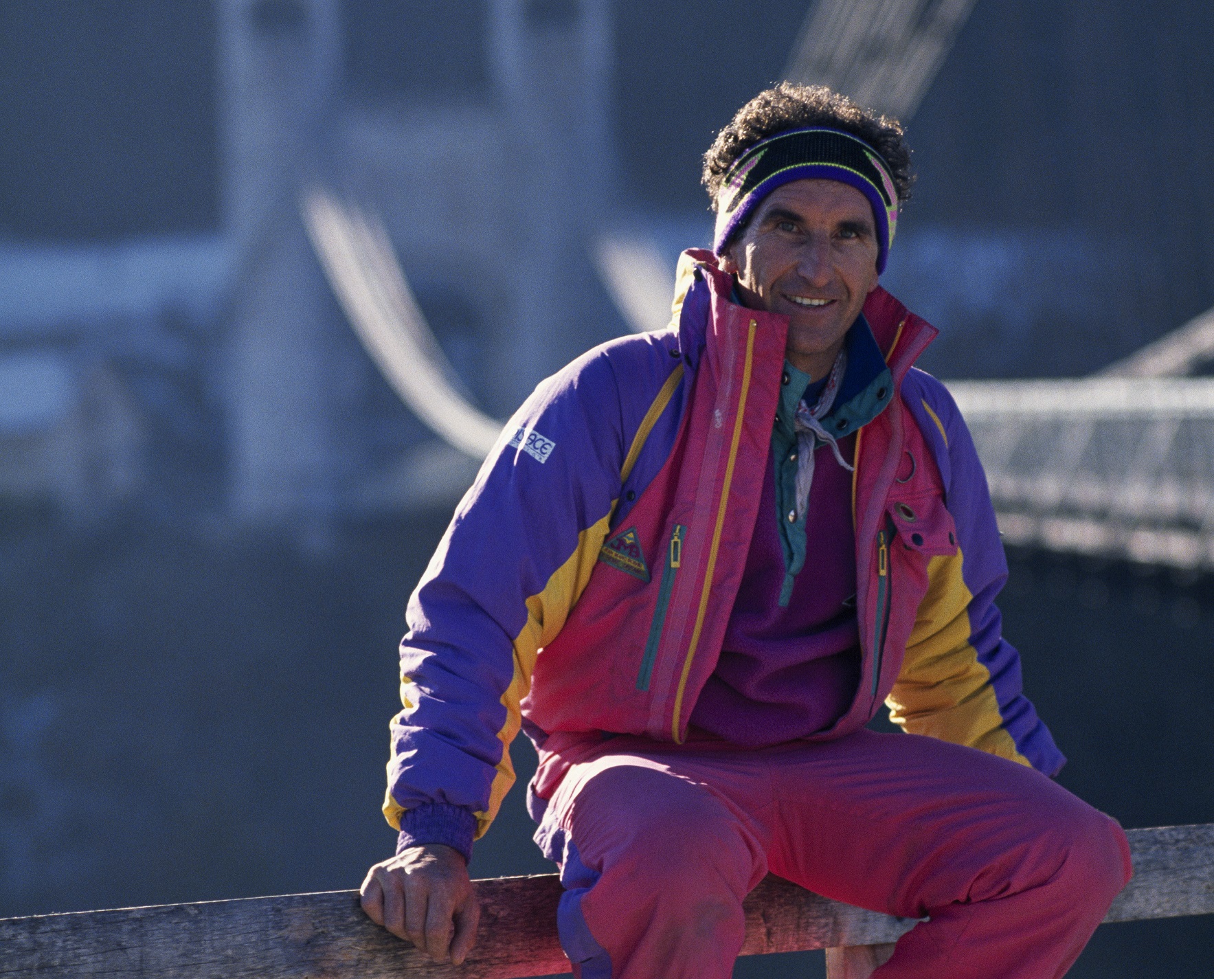 French mountain climber, paraglider, extreme skier and BASE jumper Jean-Marc Boivin - 1989
