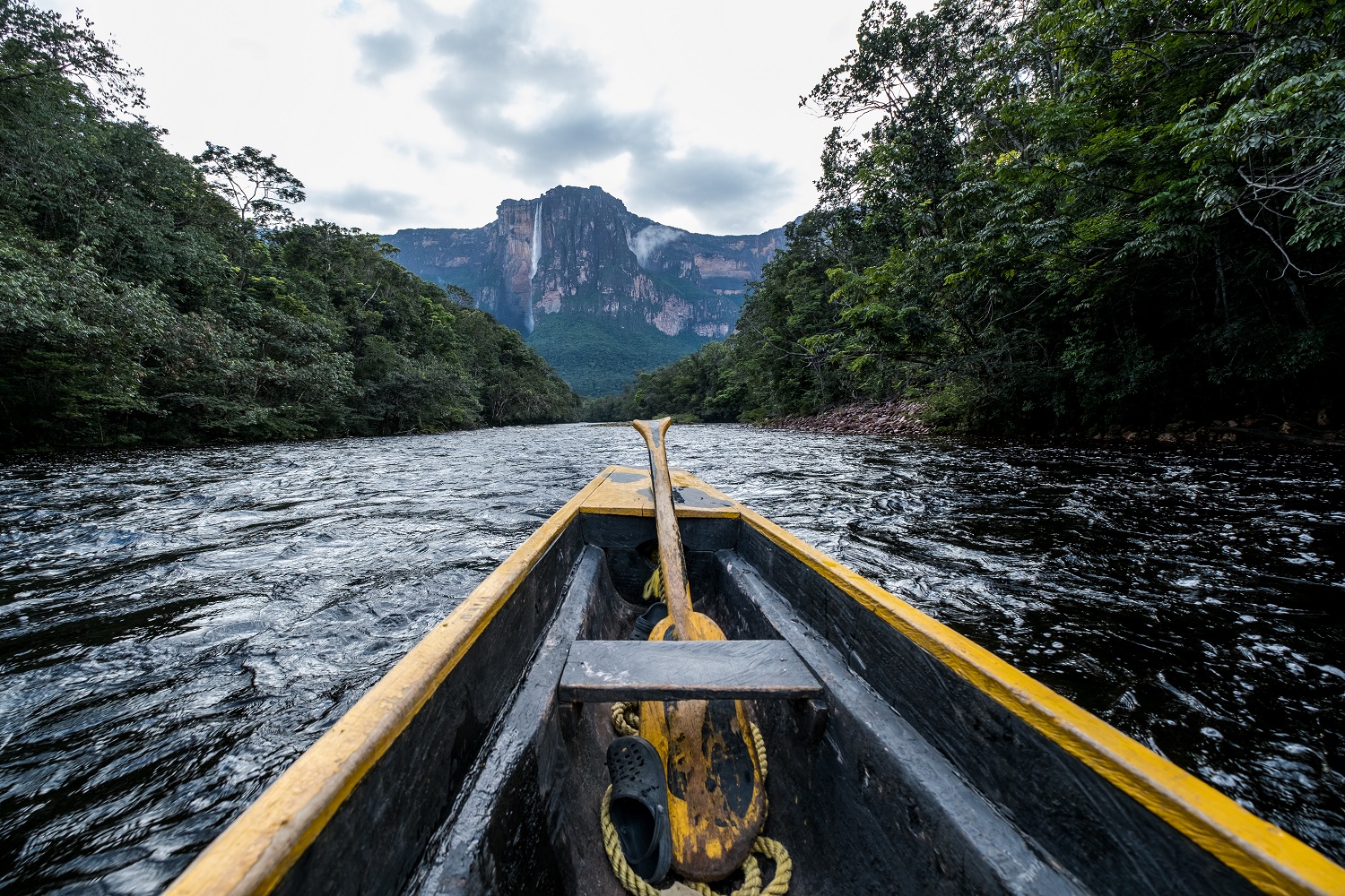 Sailing Towards Angel Falls, Canaima National Park