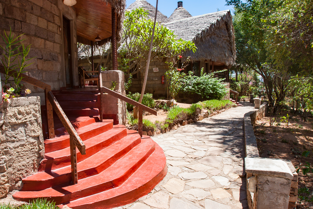 Kenya. Africa. Maasai Mara. Hotel in The Maasai Mara reserve.