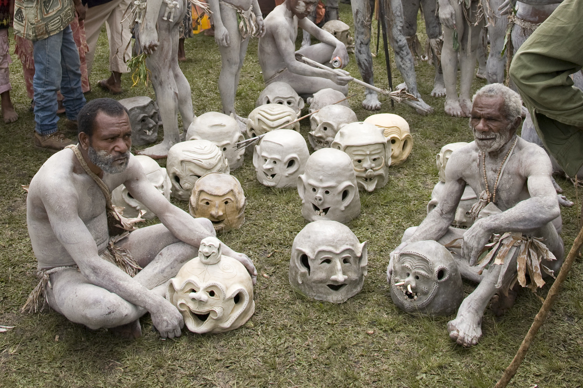 Asaro Mud Men resting - 2007