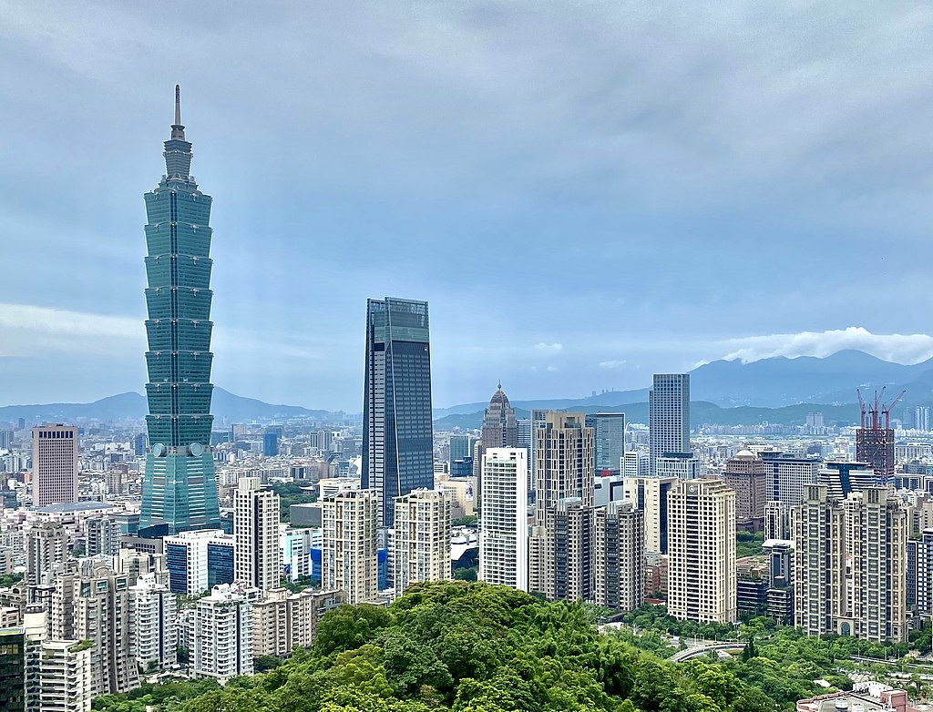 Skyline Photography of Taipei, Taiwan viewed from Mount Elephant