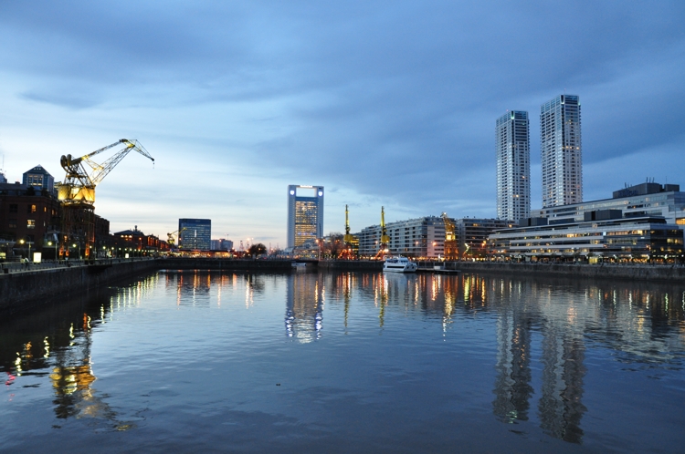 Panoramic Photo of Puerto Madero in Buenos Aires, Argentina.