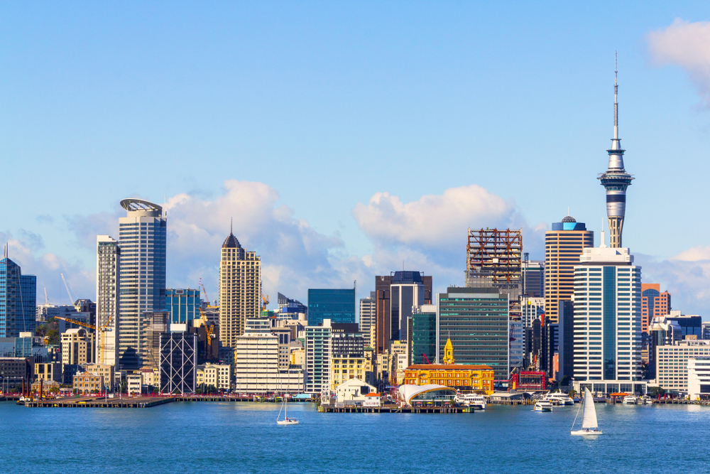 Landscape View to Auckland City from Stanley Point Bay