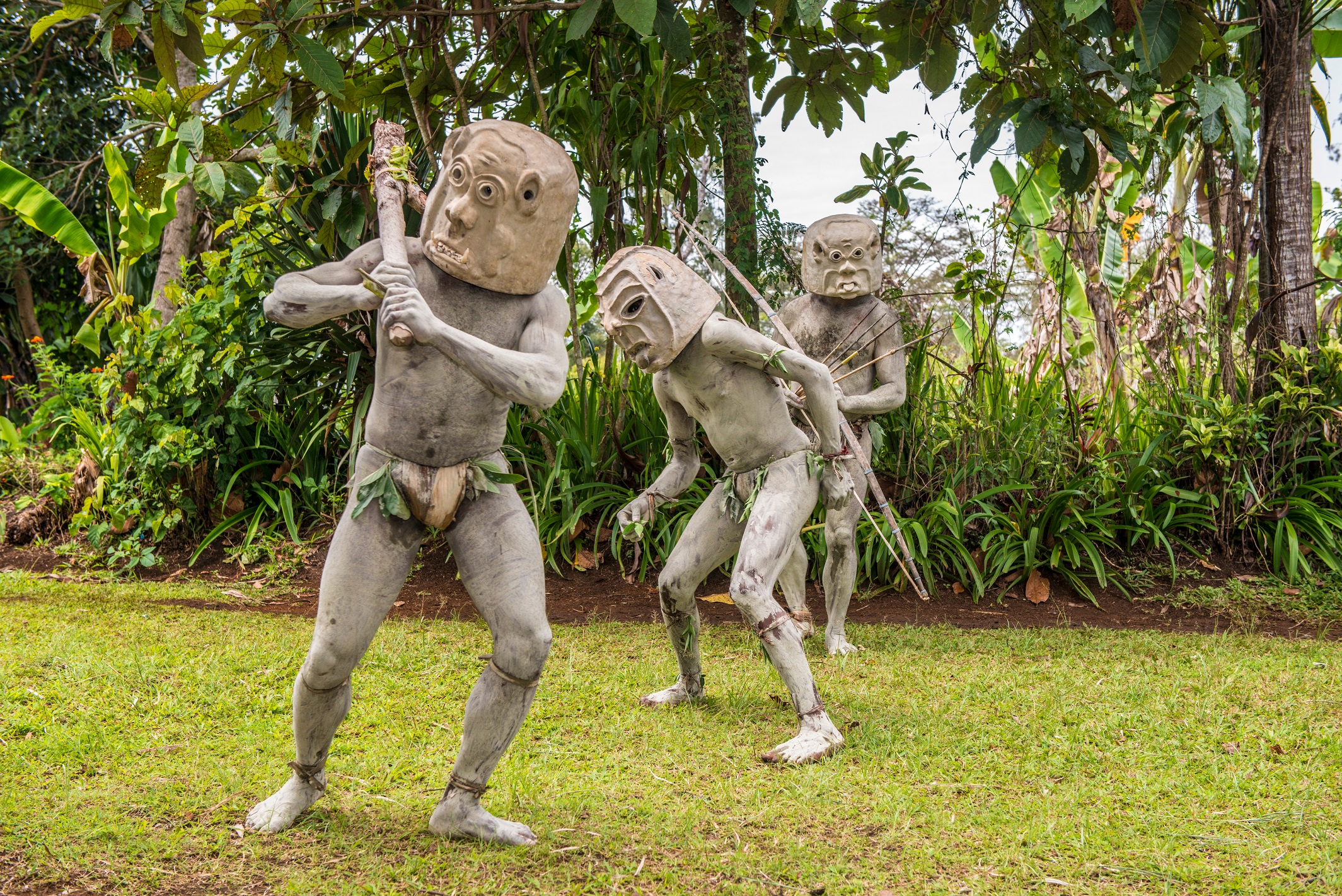 Asaro mud men Goroka Papua New Guinea