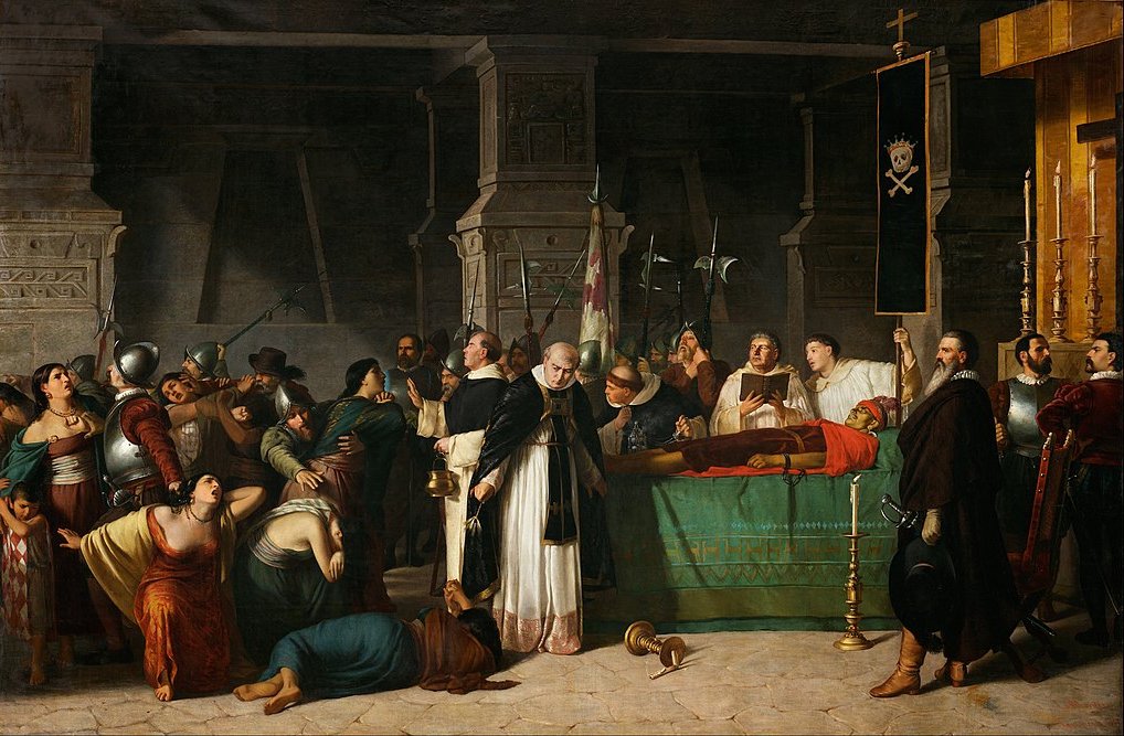 Painting called The Funerals of Inca Atahualpa