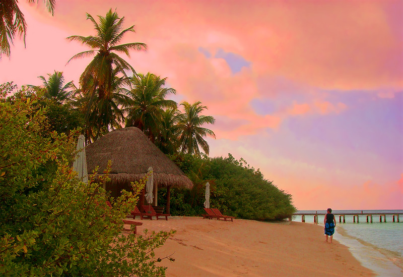 Landscape Photo of Kandolhu Atoll at sunset Maldives