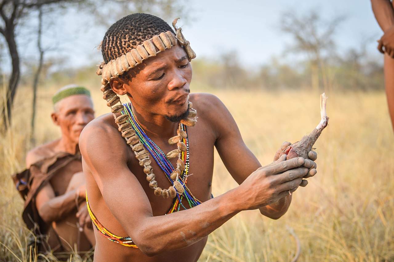 San people Gathering Food