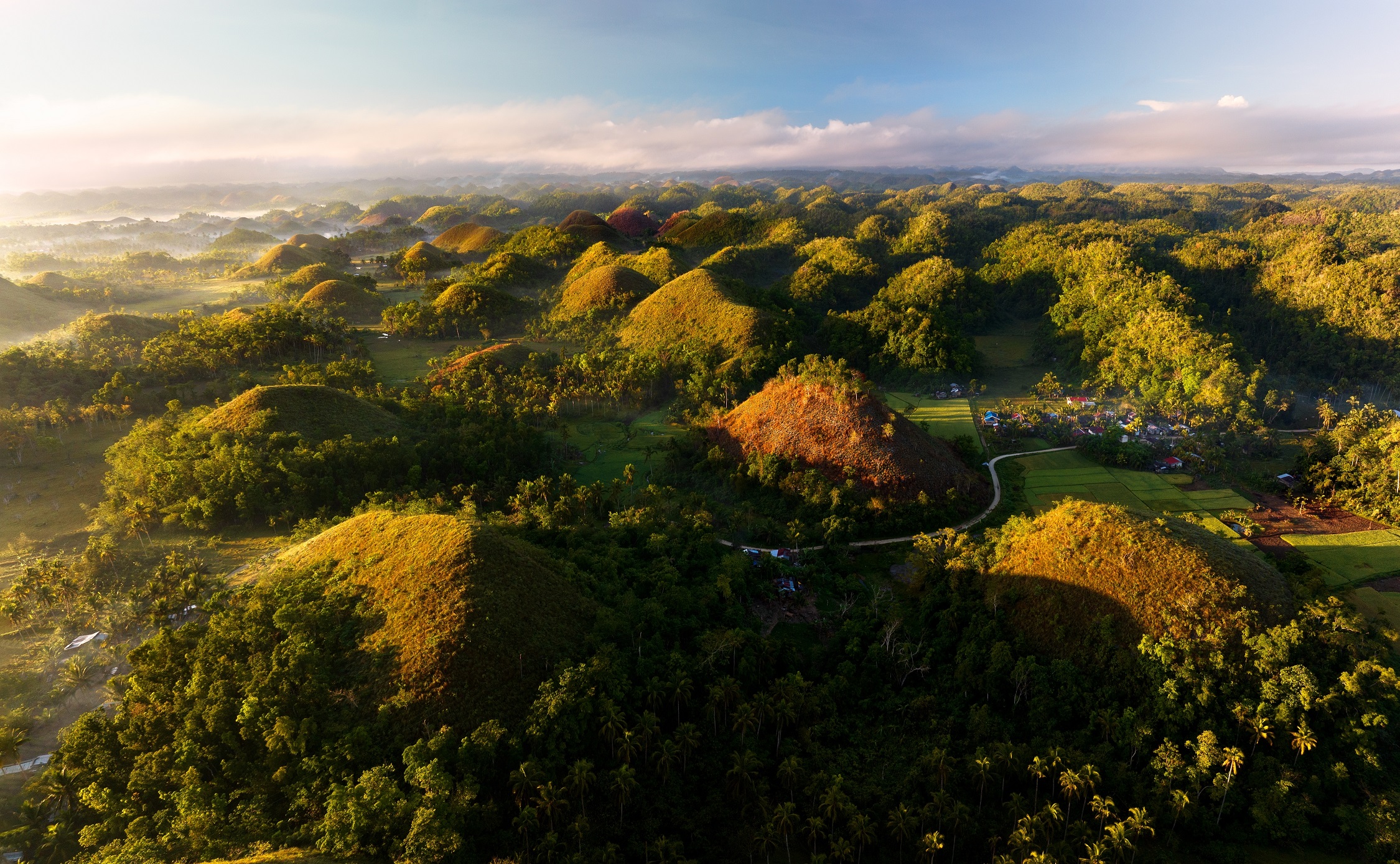 The Chocolate Hills are a geological formation in the Bohol province of the Philippines.