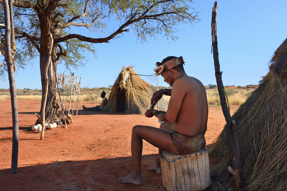 Bushmen tribe village