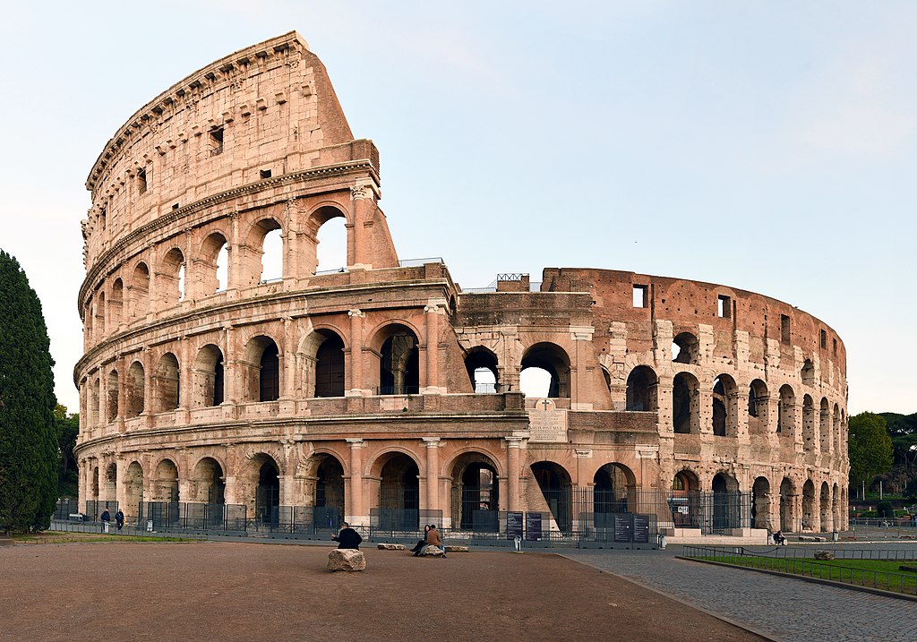 Colosseum an elliptical amphitheatre in the centre of the city of Rome