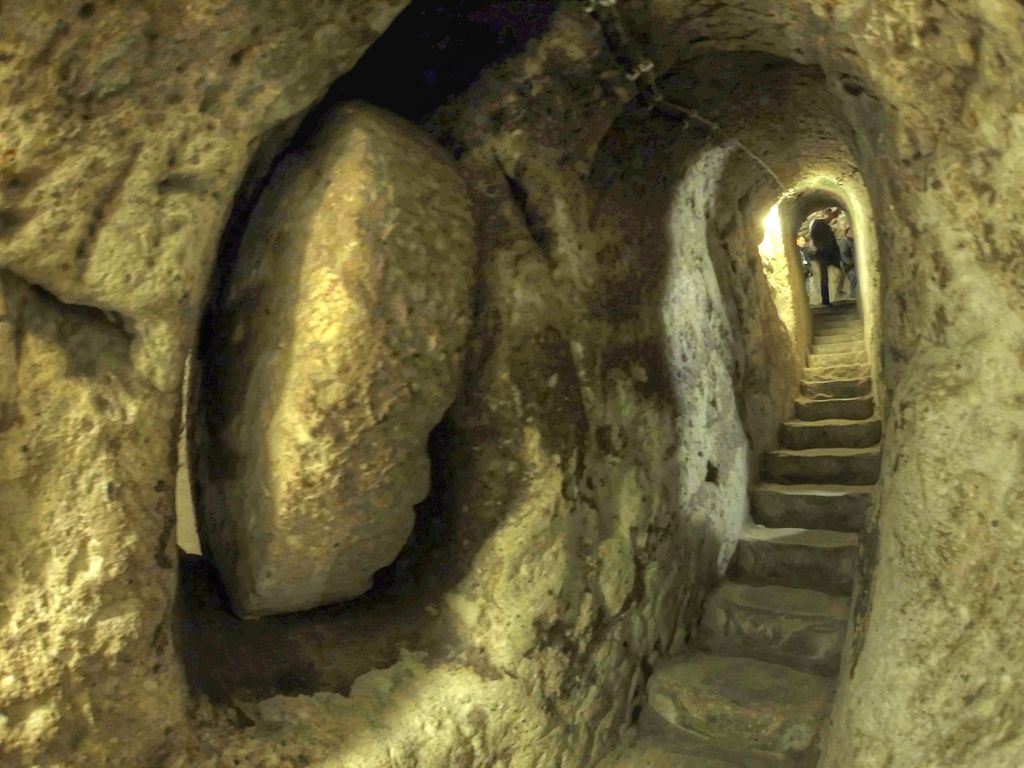 Derinkuyu Underground City in Cappadocia, Turkey.