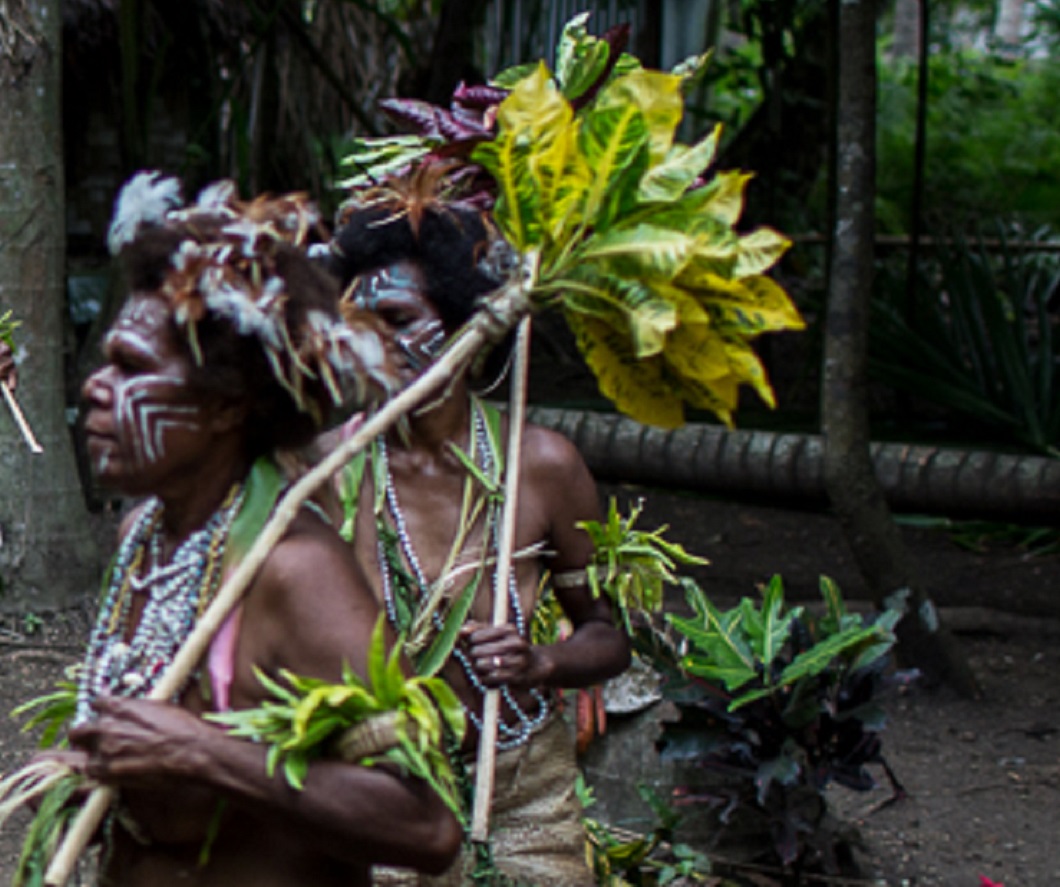A Group Of Women Dancing in the forest.
