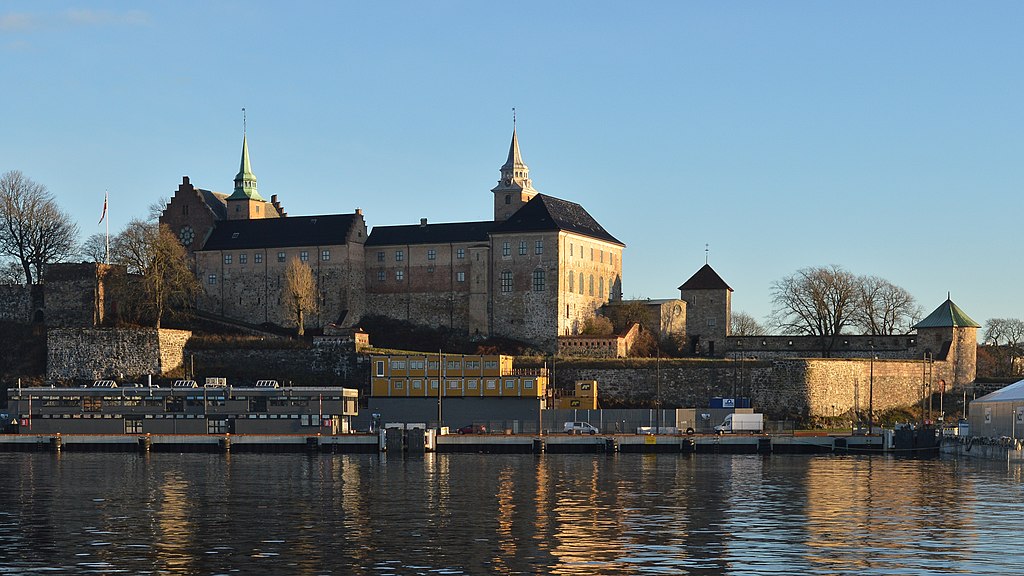 Akershus a medieval castle in the Norwegian capital Oslo that was built to protect and provide a royal residence for the city.